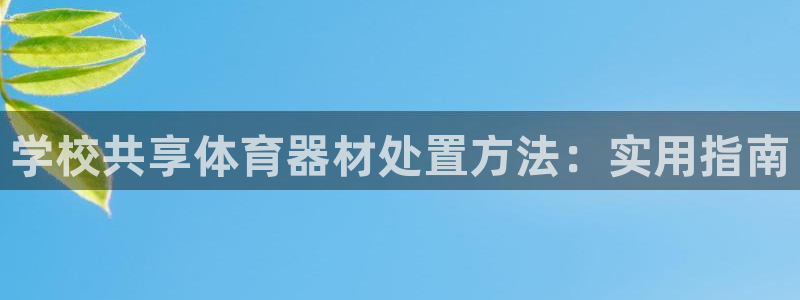 星欧娱乐扣款6II2是什么情况：学校共享体育器材处置